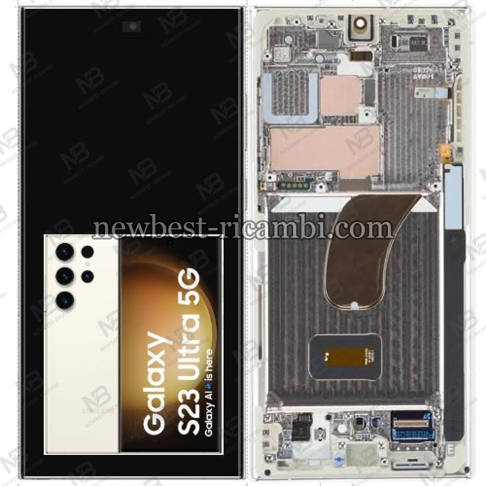 Samsung Galaxy S23 Ultra S918 Touch+Lcd+Frame Cream OLED OEM