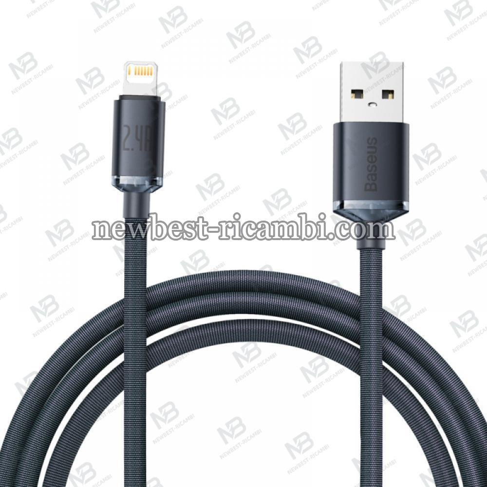 USB-A to USB-C Cable Baseus Crystal Shine Series 18W 2.4A 2m Black CAJY000101
