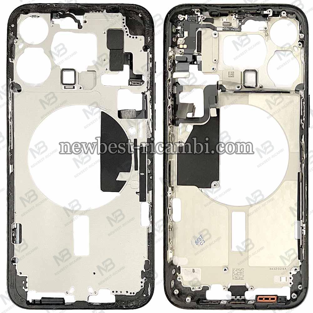 iPhone 15 Pro Max Middle Frame + Side Key Dissembled Black Grade A Original