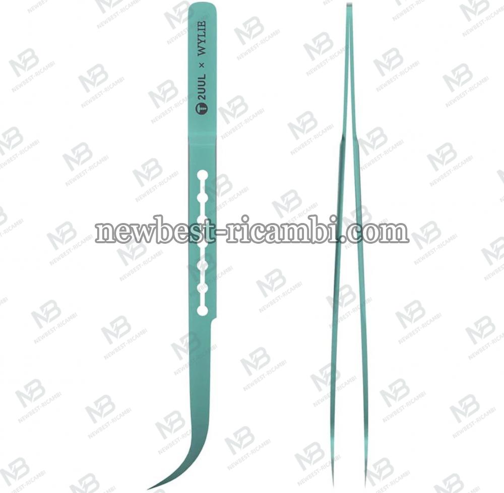 2UUL Titanium Alloy Ultralight Curved Tweezer Ti12