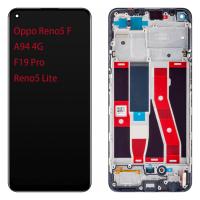 Oppo Reno 5 F / 5 Lite / F19 Pro  / A94 4G Touch + Lcd + Frame Black Service Pack