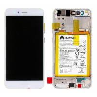 Huawei P10 Lite Touch + Lcd + Frame + Battery White Service Pack