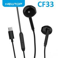 NEWTOP CF33 AURICOLARE UNIVERSALE TYPE-C (Type-C 100cm - Nero)