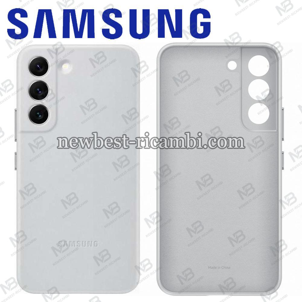 Samsung Galaxy S22 S901B Leather Cover Grey Original Bulk