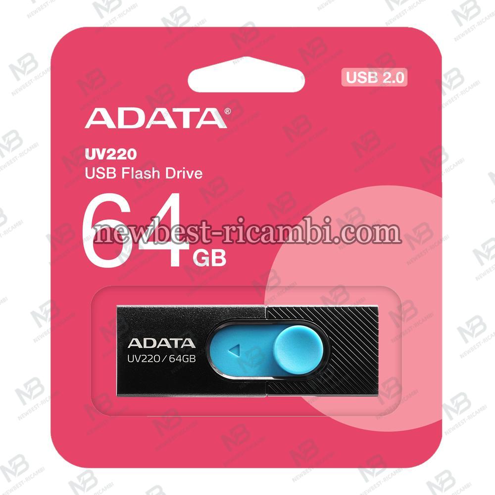 USB-A 2.0 FlashDrive Adata Uv220 64Gb