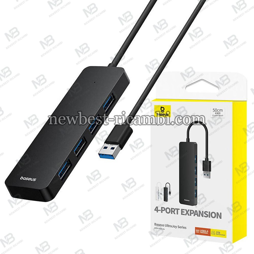 USB-A Hub Baseus UltraJoy Lite 4 x USB-A 3.0 0.5M Black B0005280B111-02 In Blister
