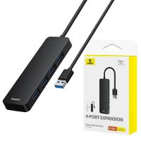 USB-A Hub Baseus UltraJoy Lite 4 x USB-A 3.0 0.5M Black B0005280B111-02 In Blister