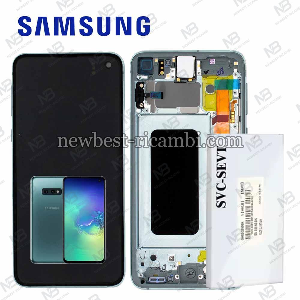 Samsung Galaxy S10E G970f Touch+Lcd+Frame Green Service Pack