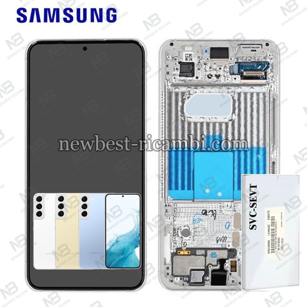 Samsung Galaxy S22 S901B Touch + Lcd + Frame Phantom White / Cream / Sky Service Pack