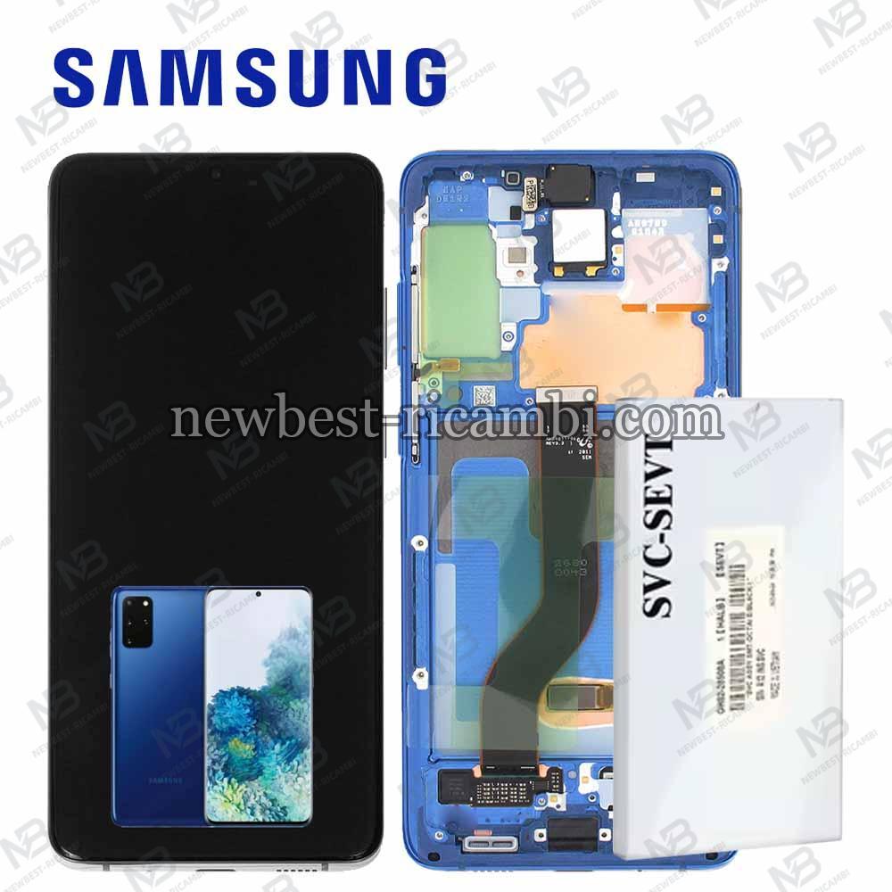 Samsung Galaxy S20 Plus G985 G986 Touch+Lcd+Frame Aura Blue Service Pack