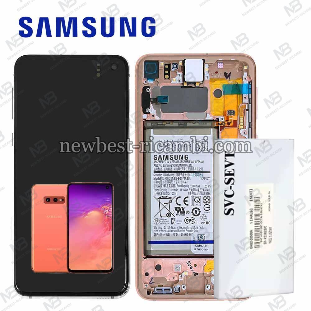 Samsung Galaxy S10e G970f Touch+Lcd+Frame Battery Pink Rosegold Service Pack