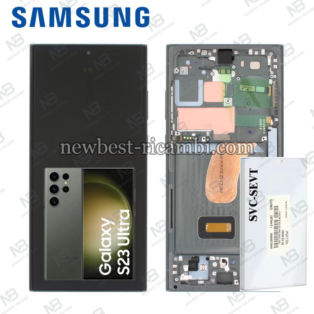 Samsung Galaxy S23 Ultra S918 Touch+Lcd+Frame Green Service Pack
