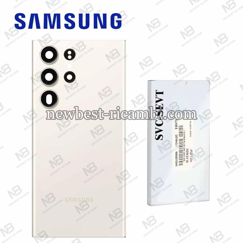 Samsung Galaxy S23 Ultra S918 Back Cover+Camera Glass Cream Service Pack