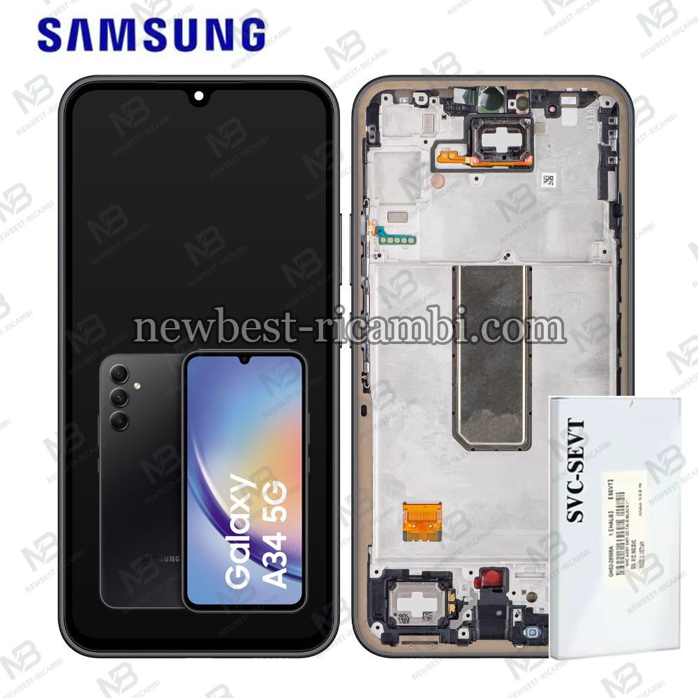 Samsung Galaxy A34 5G A346 Touch + Lcd + Frame Black Service Pack