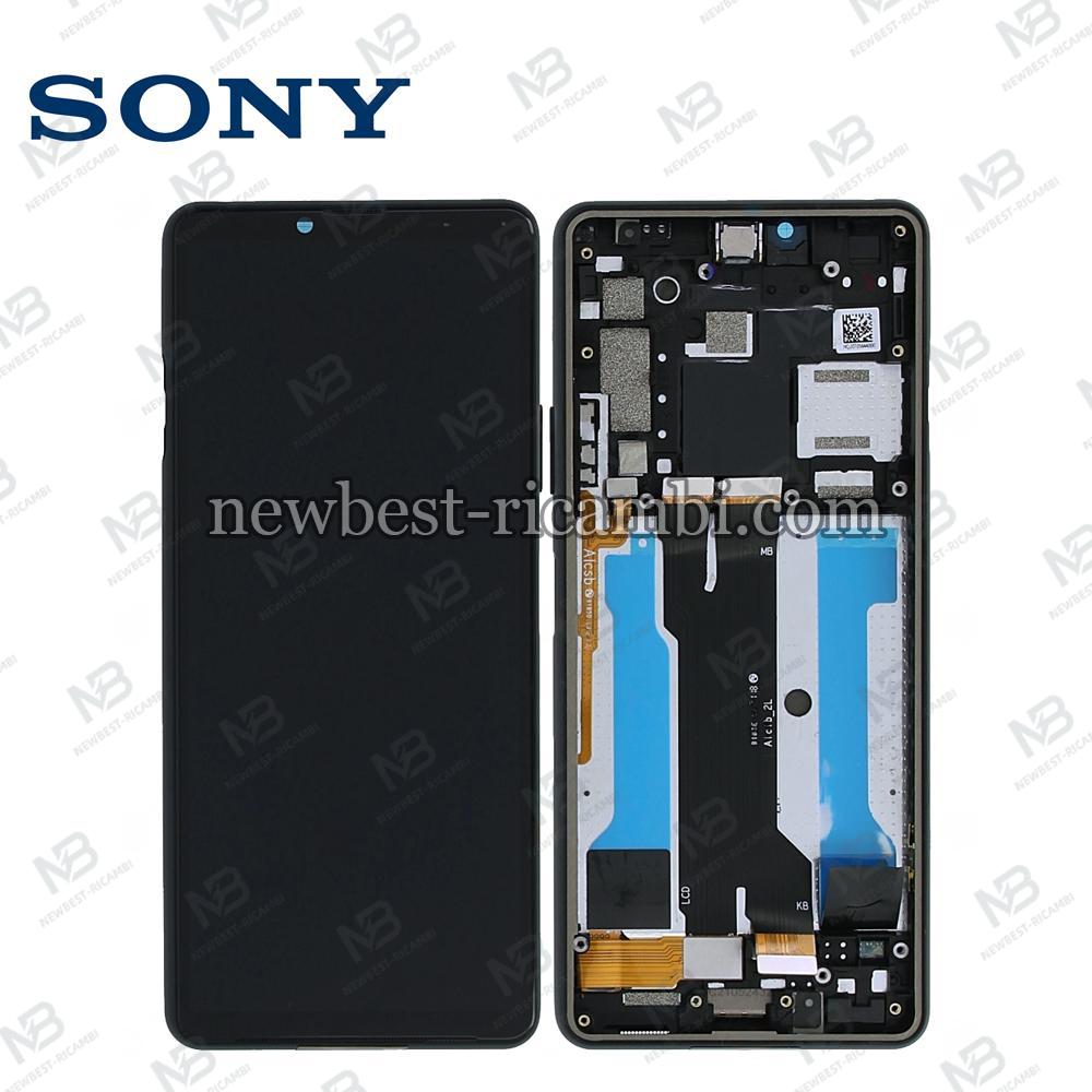 Xperia 10 III Touch + Lcd + Frame Black Service Pack