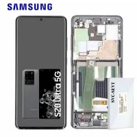 Samsung Galaxy S20 Ultra 5G G988 Touch + Lcd + Frame Grey Service Pack