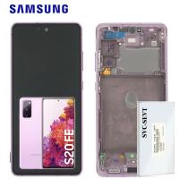 Samsung Galaxy S20 FE G780 Touch + Lcd + Frame Purple Service Pack