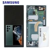 Samsung Galaxy S22 Ultra S908B Touch + Lcd + Frame Green Service Pack