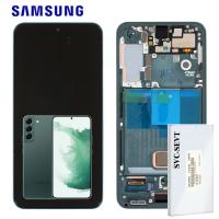 Samsung Galaxy S22 S901B Touch+Lcd+Frame Green Service Pack