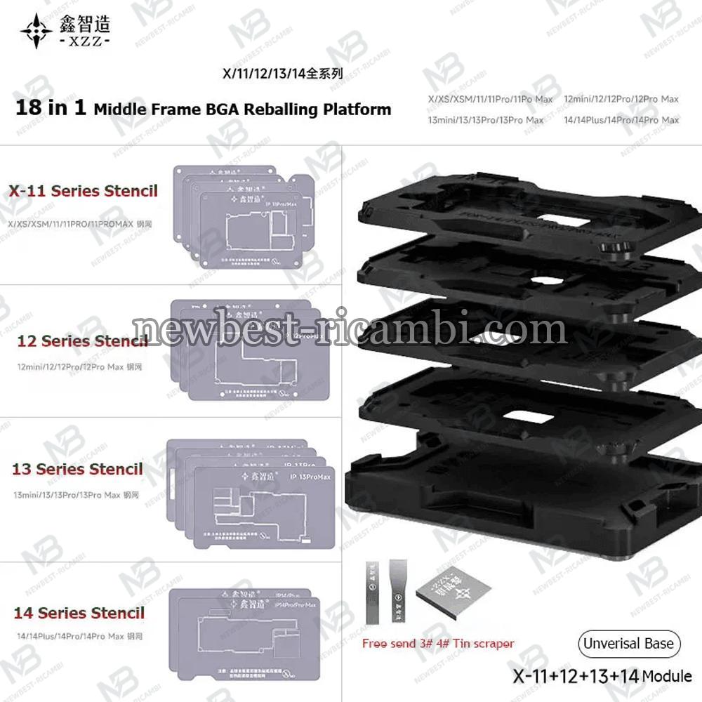 XINZHIZHAO Xzz TR-18in1 X-14 Pro Max Middle Layer Tin Implant Table Magnetic Positioning Plate