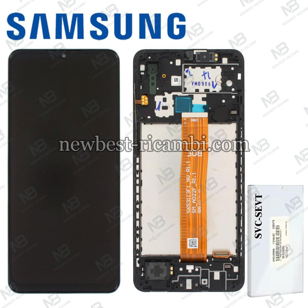 Samsung Galaxy A02 A022 Touch + Lcd + Frame Black Service Pack