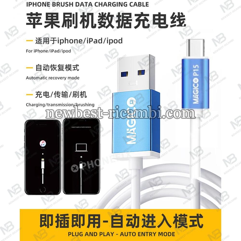 Magico P15 Restore Easy Cable Type-C For iPhone 15/15 Plus/15 Pro/15 ProMax iPad Charging Swiping Data Transfer Cable To