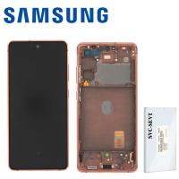 Samsung Galaxy S20 FE G780 Touch + Lcd + Frame Orange Service Pack