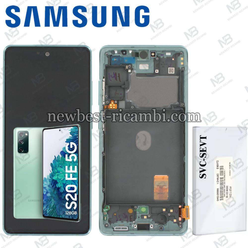 Samsung Galaxy S20 FE 5G G781 Touch + Lcd + Frame Cloud Mint Green Service Pack