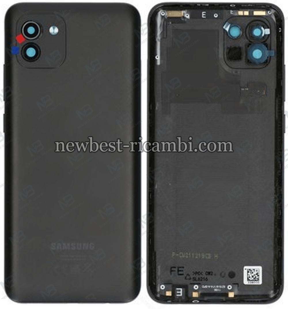 Samsung Galaxy A03 A035F (No Europe) Back Cover + Camera Glass Black Original