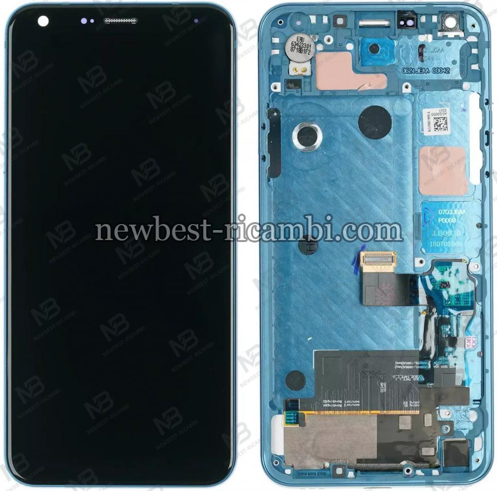 LG Q7 LMQ610EM touch+lcd+frame blue mono sim original