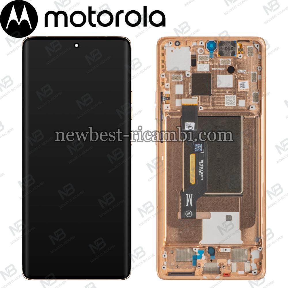 Motorola Edge 50 5G (XT2407) Touch + Lcd + Frame Peach Fuzz Service Pack