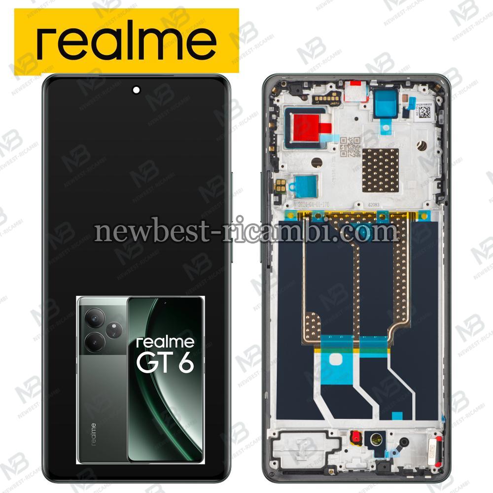 Realme GT 6 5G (RMX3851) Touch + Lcd + Frame Green Service Pack