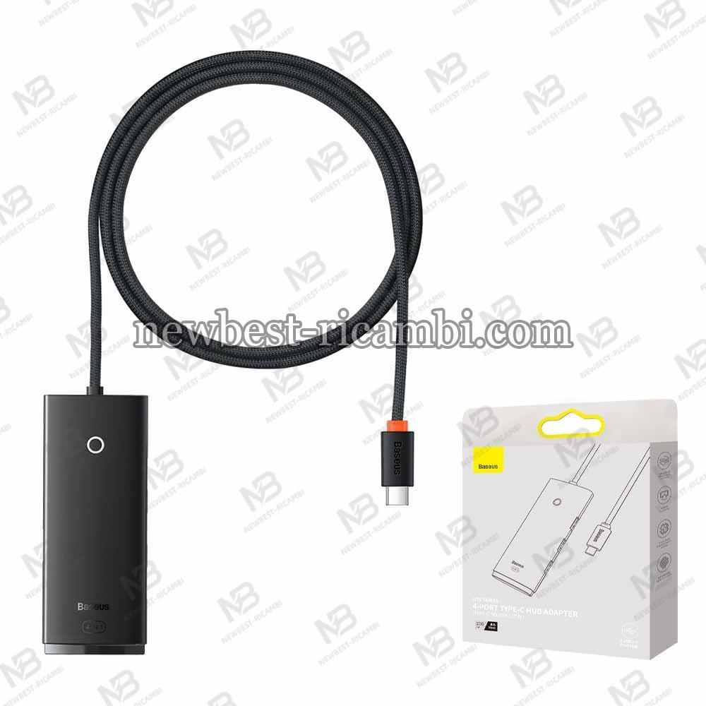 USB-C Hub Baseus Lite, 4 x USB-A 3.0, 1m, Black WKQX030401 in Blister