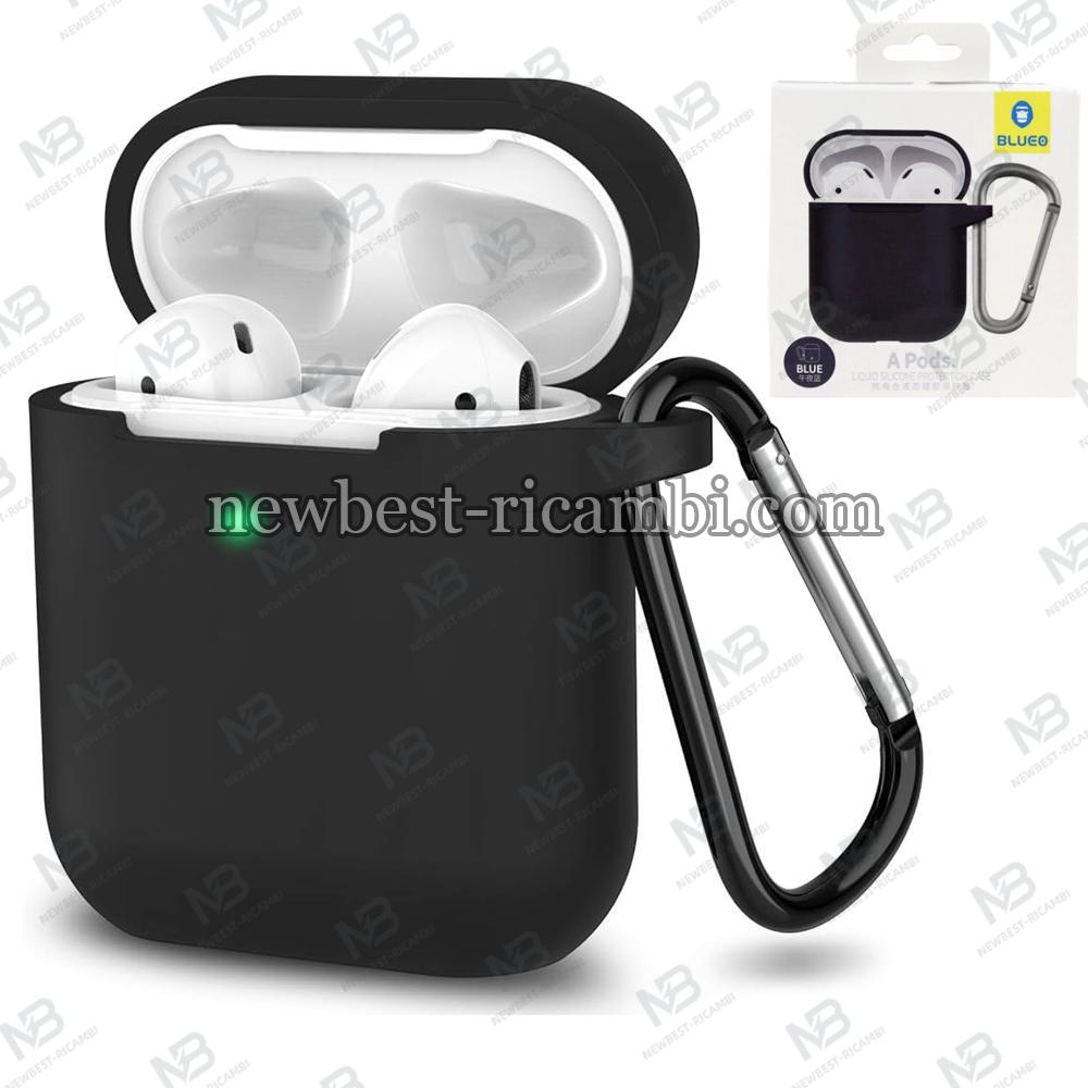 Blueo Silicon Case For AirPods 1-2 B34-Black In Blister