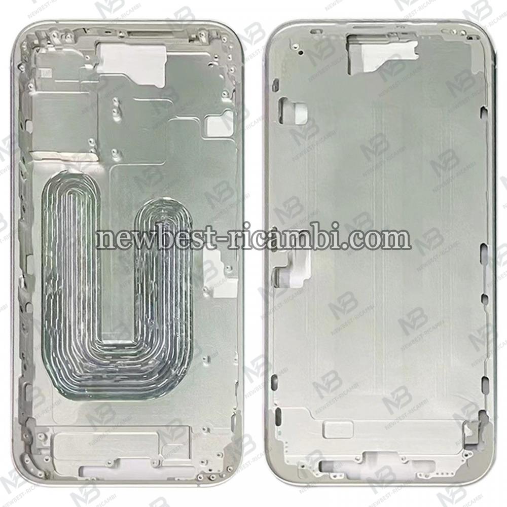 iPhone 16 Plus Middle Frame + Side Key White
