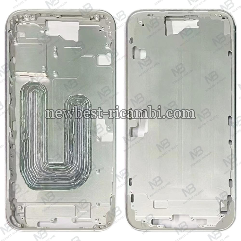 iPhone 16 Middle Frame + Side Key White