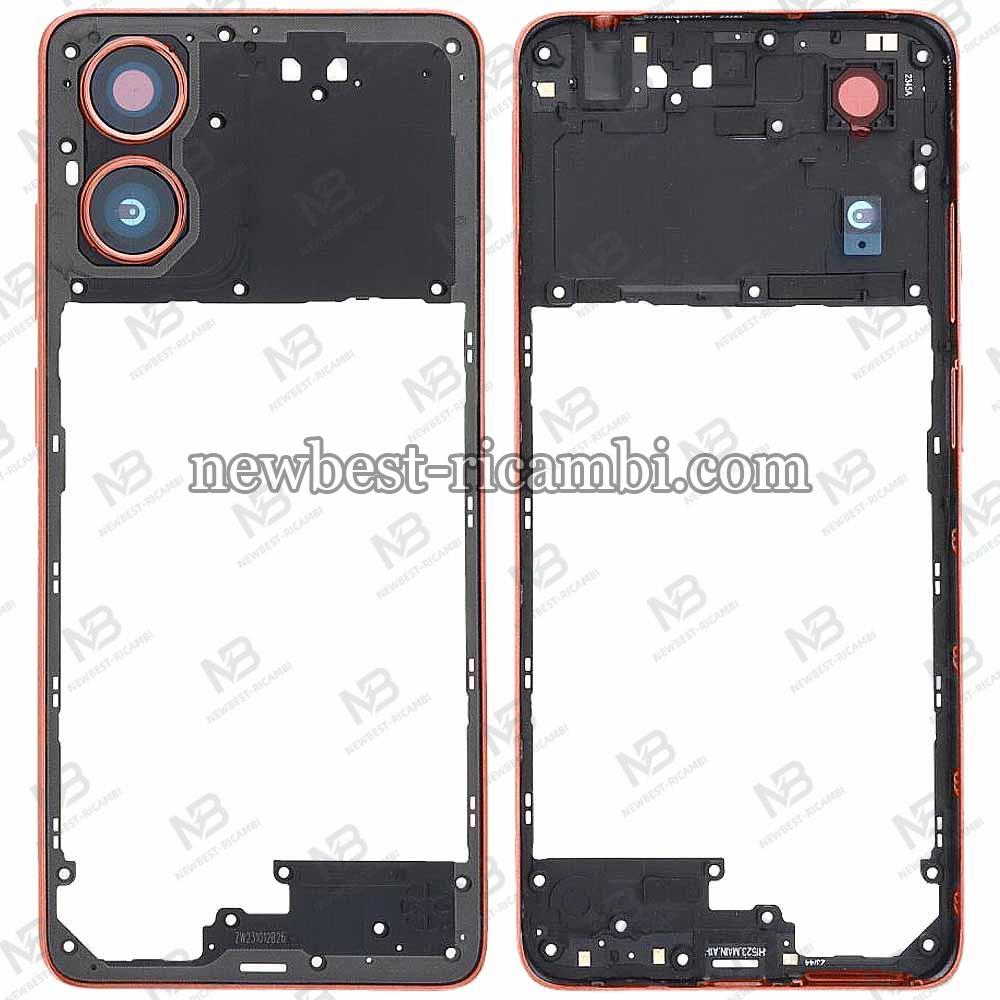 Motorola Moto G04S Frame B + Side Key Orange
