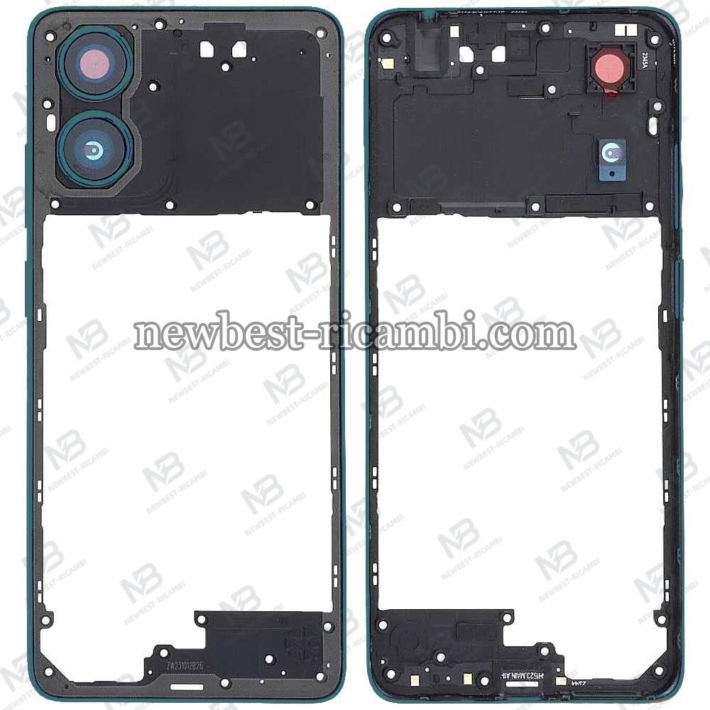 Motorola Moto G04S Frame B + Side Key Green