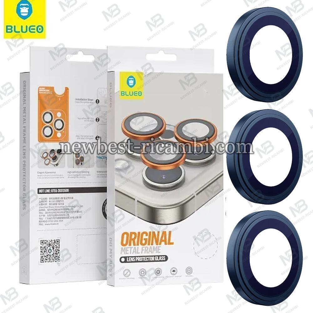 Blueo Original Metal Frame Lens Protector Glass iPhone 15 Pro Max Blue In Blister