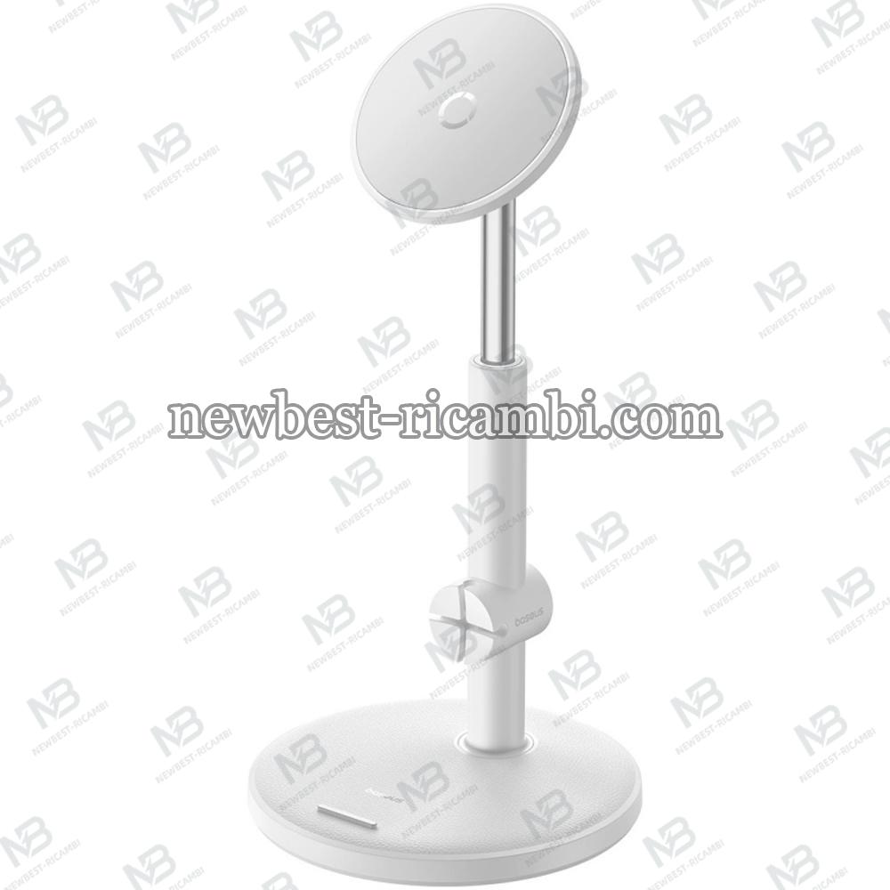 Magnetic Phone Holder Baseus MagPro for Apple iPhone White B10564100211-00 In Blister