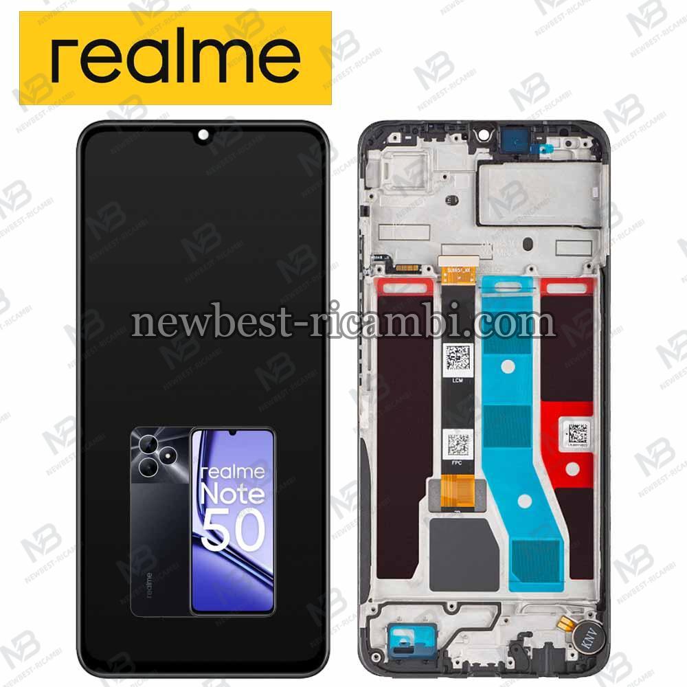 Realme Note 50 RMX3834 Touch + Lcd + Frame Black Service Pack