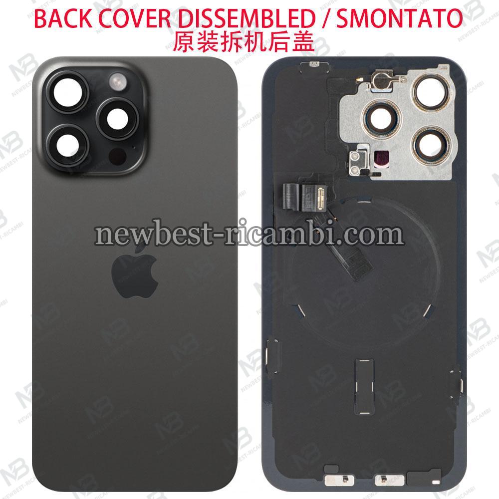 iPhone 15 Pro Max Back Cover Glass + Wireless Charge Black Dissembled Grade A Original