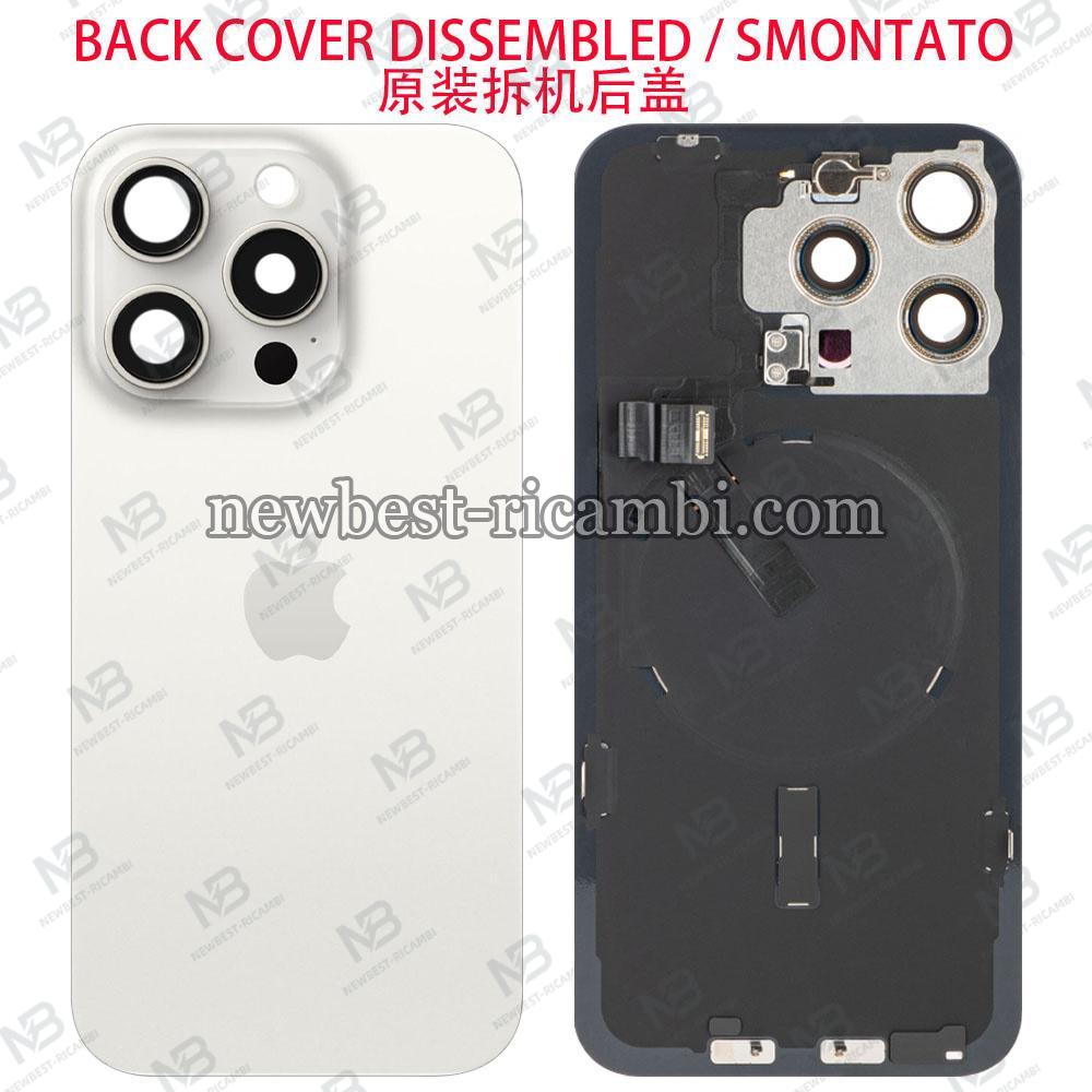 iPhone 15 Pro Max Back Cover Glass + Wireless Charge White Dissembled Grade A Original