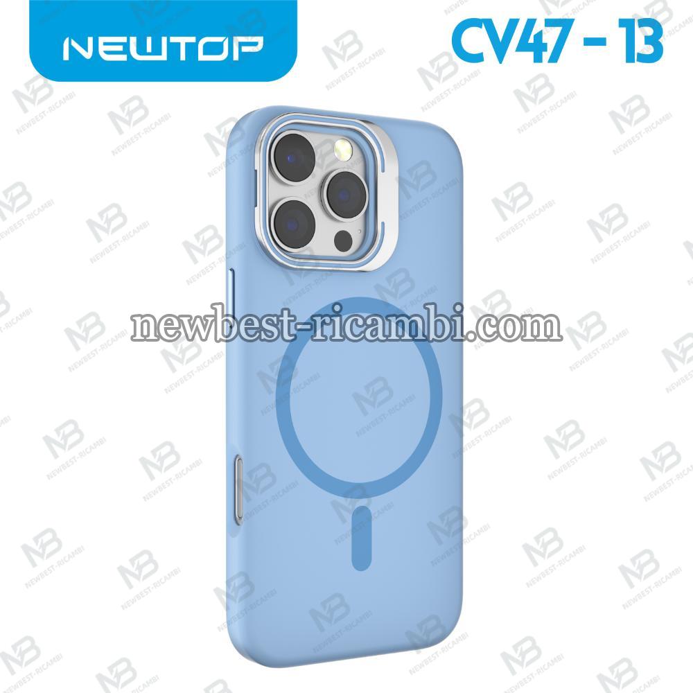 NEWTOP CV47-13 SUPPORTO CON VETRO PER FOTOCAMERA IPHONE 16 PLUS (APPLE - Iphone 16 PLUS - Blu)