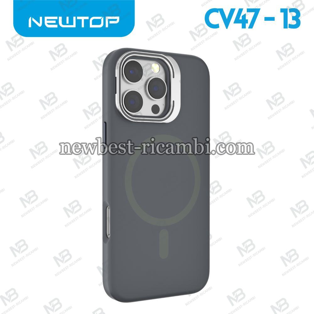NEWTOP CV47-13 SUPPORTO CON VETRO PER FOTOCAMERA IPHONE 16 PLUS (APPLE - Iphone 16 PLUS - Grigio)