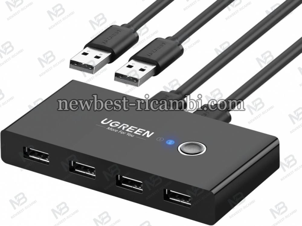 USB-A Hub Ugreen US216 Two Sharing Switch Box 4 x USB-A Black in Blister