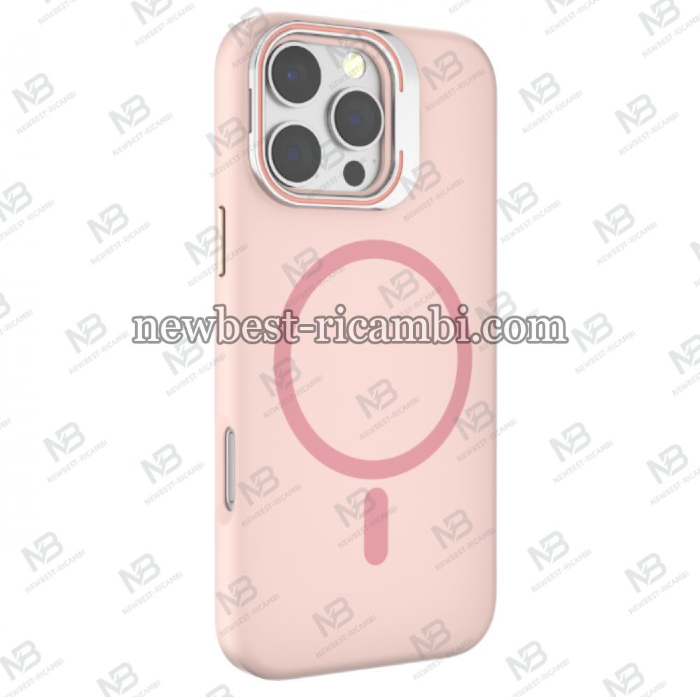 NEWTOP CV47-13 SUPPORTO CON VETRO PER FOTOCAMERA IPHONE 14 PRO Rosa