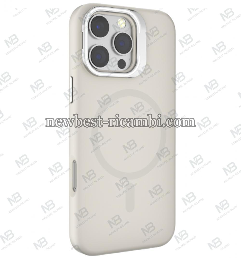 NEWTOP CV47-13 SUPPORTO CON VETRO PER FOTOCAMERA IPHONE 15 Bianco