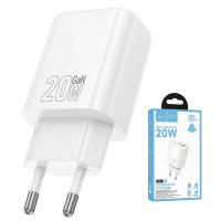 Wall Charger Hoco N61 20W 3A 1 x USB-A - 1 x USB-C White in Blister
