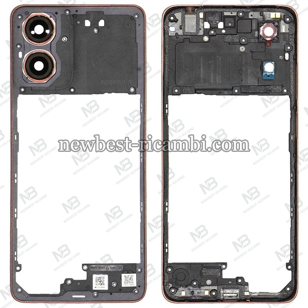 Motorola Moto G04 XT2421-3 Frame B + Camera Glass + Side Key Orange